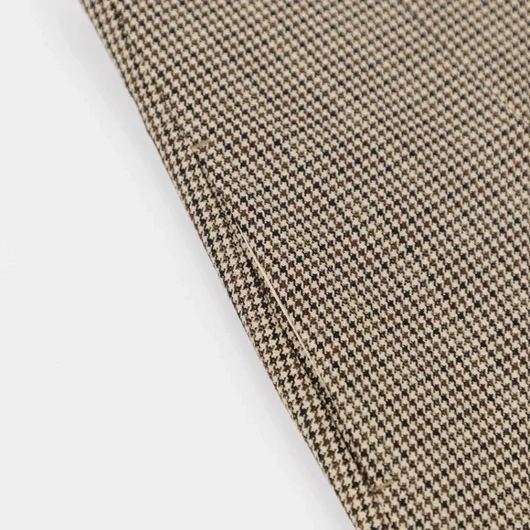 High Waist Plaid Wide Leg Pants Size M Brown Beige Vintage style